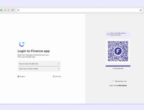 New design on login page for some Freja services