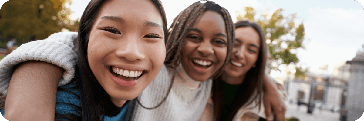 Young people happy that they are studying in Sweden.